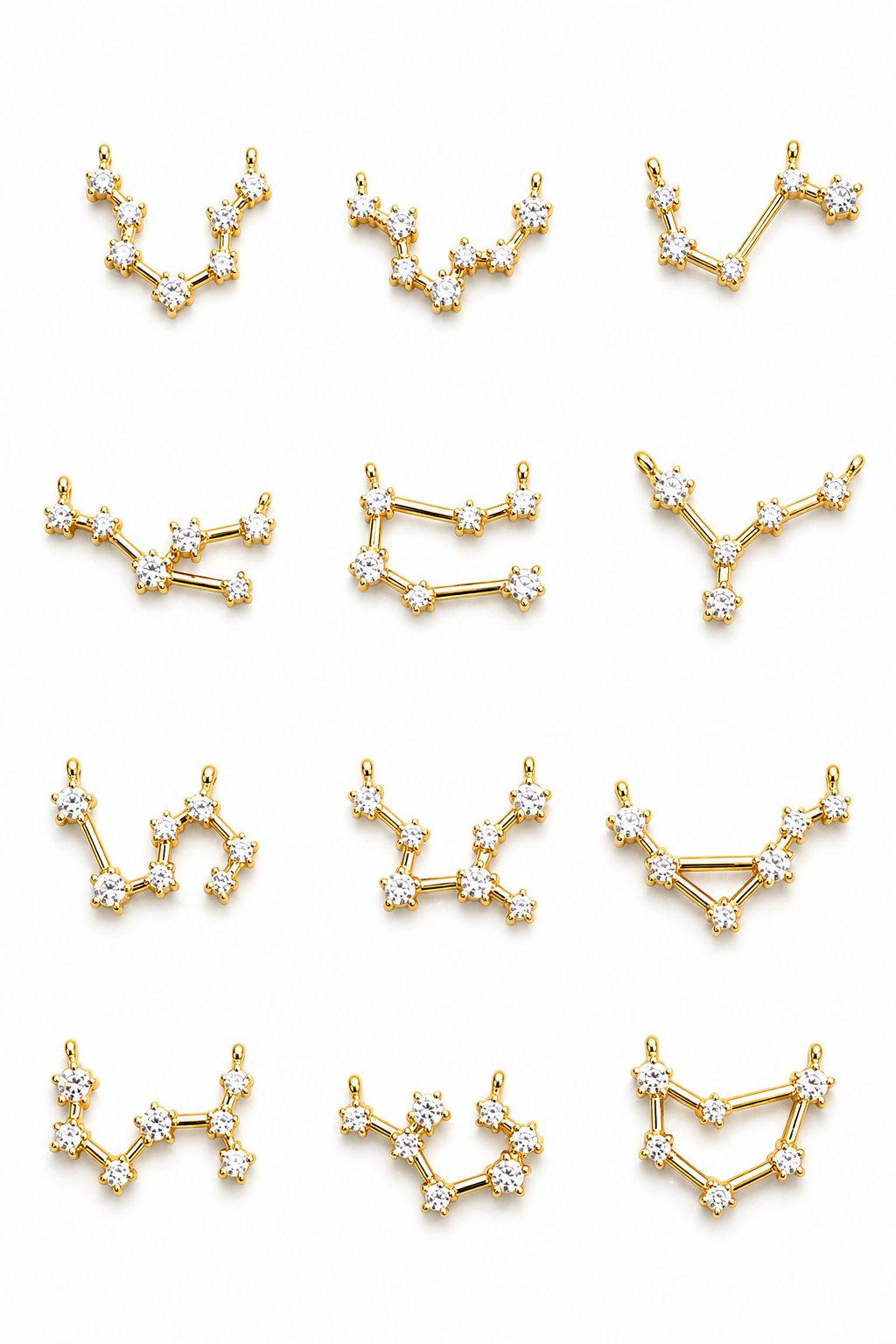Crystal Zodiac Bracelet – 18K Gold Charm Bracelet