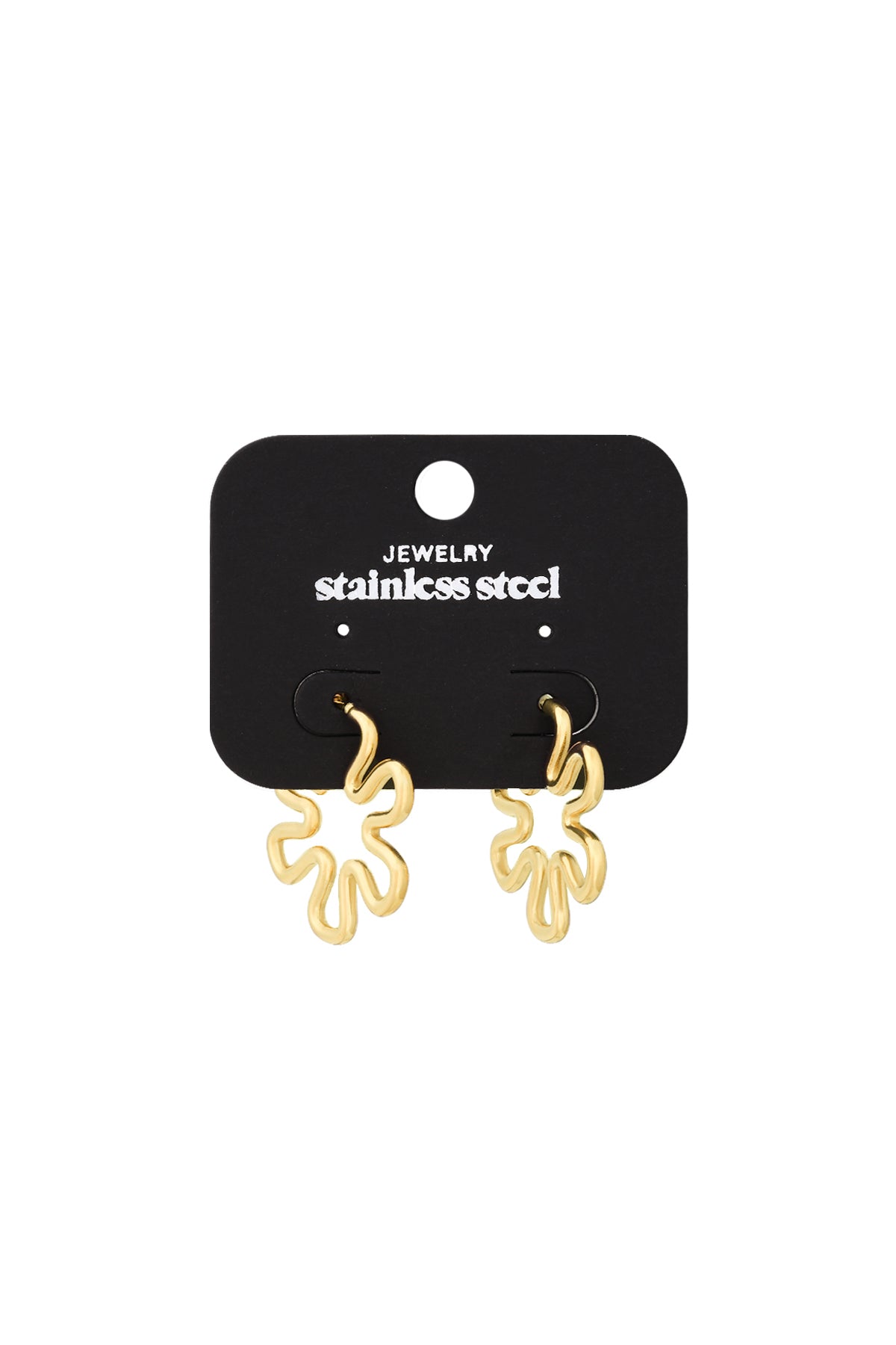 GoldAura™ Sculpted Bloom Earrings – Modern Gold Statement Design