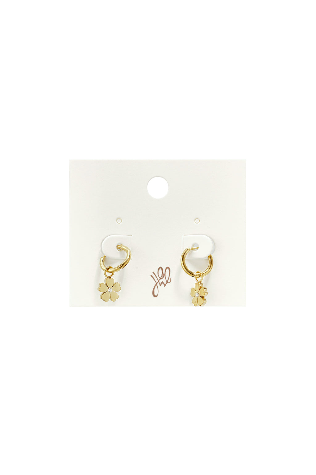 GoldAura™ Golden Bloom Flower Hoop Earrings – Elegant Floral Charm