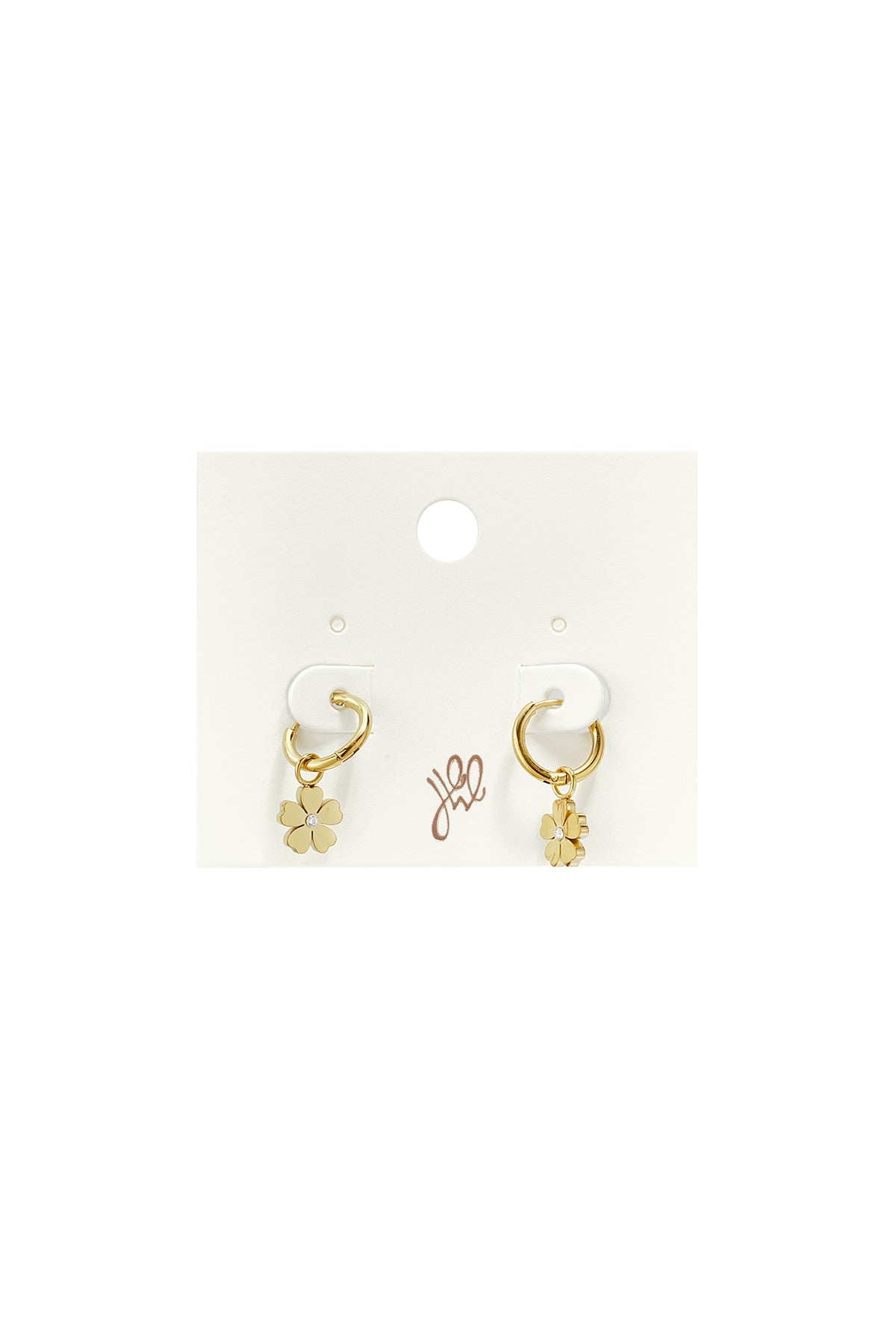 GoldAura™ Golden Bloom Flower Hoop Earrings – Elegant Floral Charm