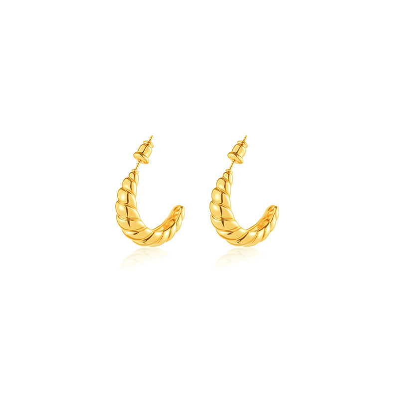 Earrings 18K Gold Plated Classic Hoop Earrings – Minimalist Luxury Circle Earrings