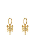 GoldAura™ Crystal Lobster Hoop Earrings – Elegant Gold Statement Jewelry