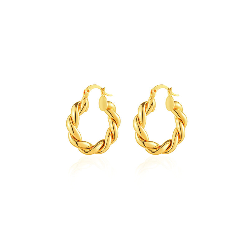 Earrings 18K Gold Plated Classic Hoop Earrings – Minimalist Luxury Circle Earrings