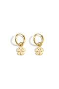 GoldAura™ Golden Bloom Flower Hoop Earrings – Elegant Floral Charm