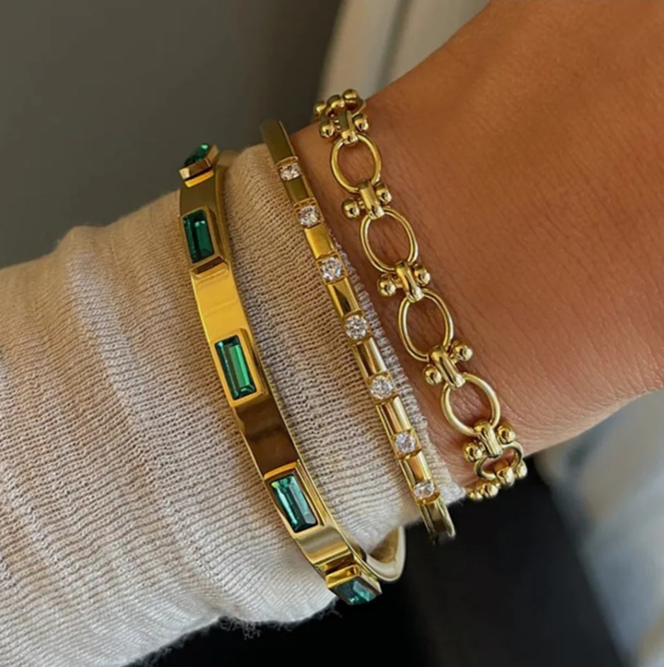 Italian Elastic Link Bracelet – Luxury Stainless Steel Bangle– Timeless Love Collection