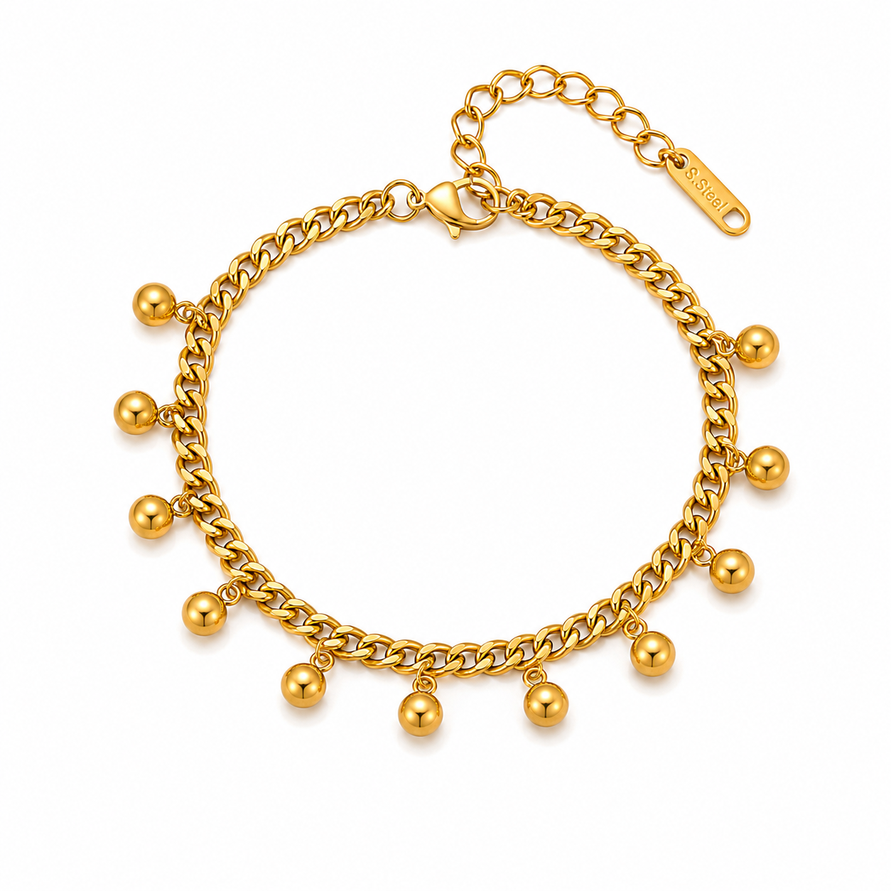 Luxury Gold Bracelet Set – Stainless Steel Layered Chain Bracelets