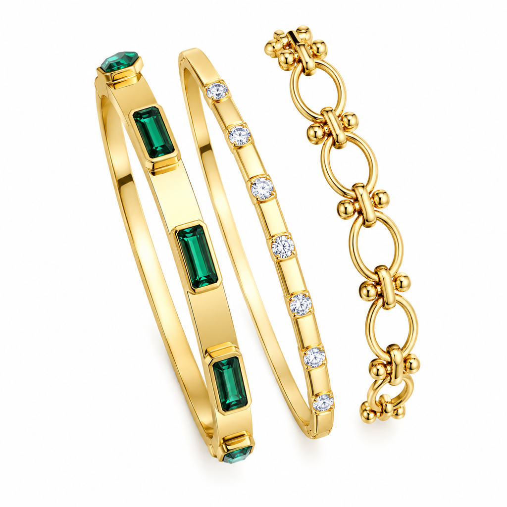 Italian Elastic Link Bracelet – Luxury Stainless Steel Bangle– Timeless Love Collection