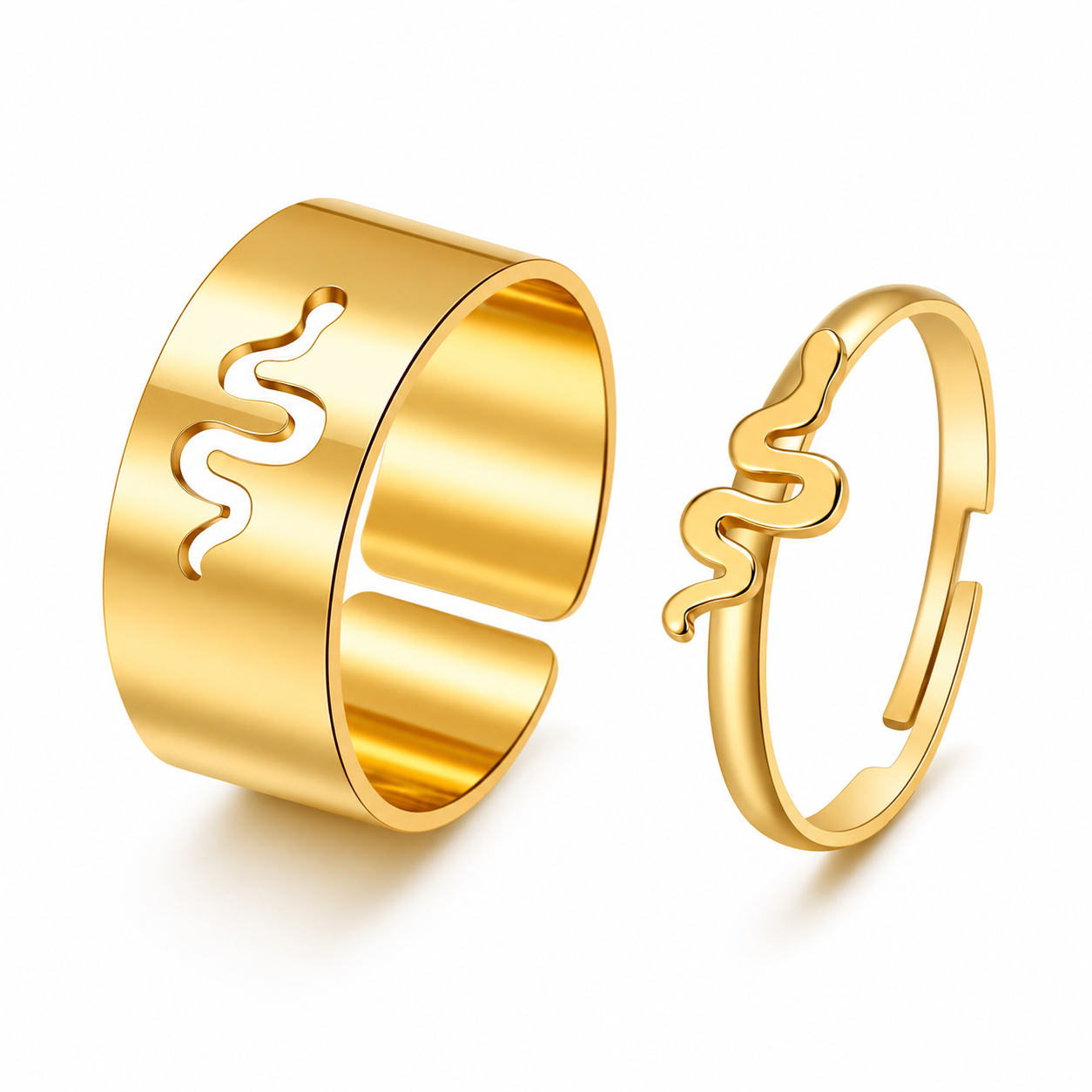 Butterfly Charm Ring Set