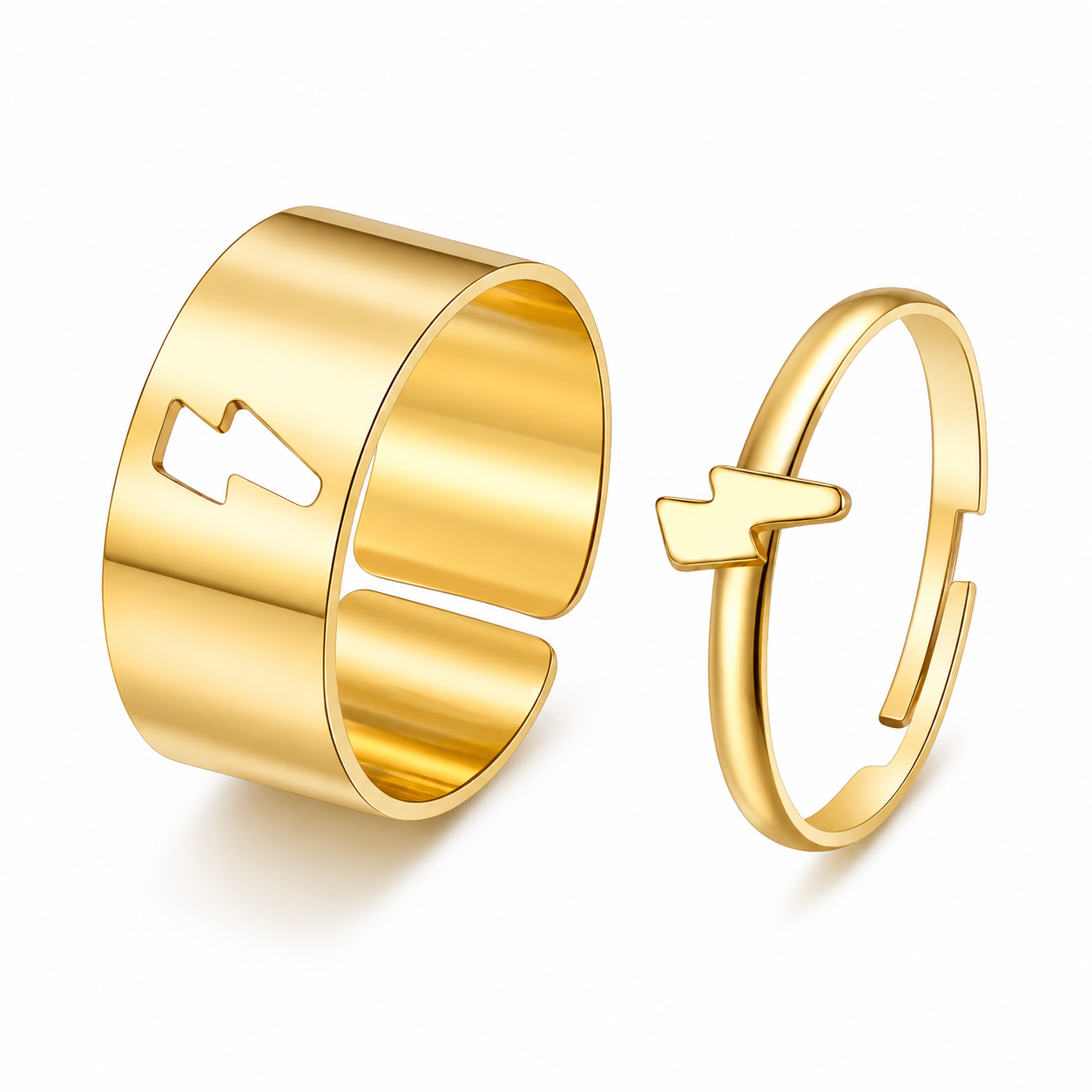 Butterfly Charm Ring Set