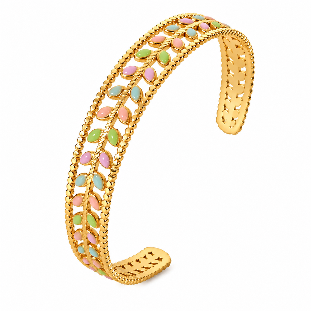 Italian Elastic Link Bracelet – Luxury Stainless Steel Bangle– Timeless Love Collection