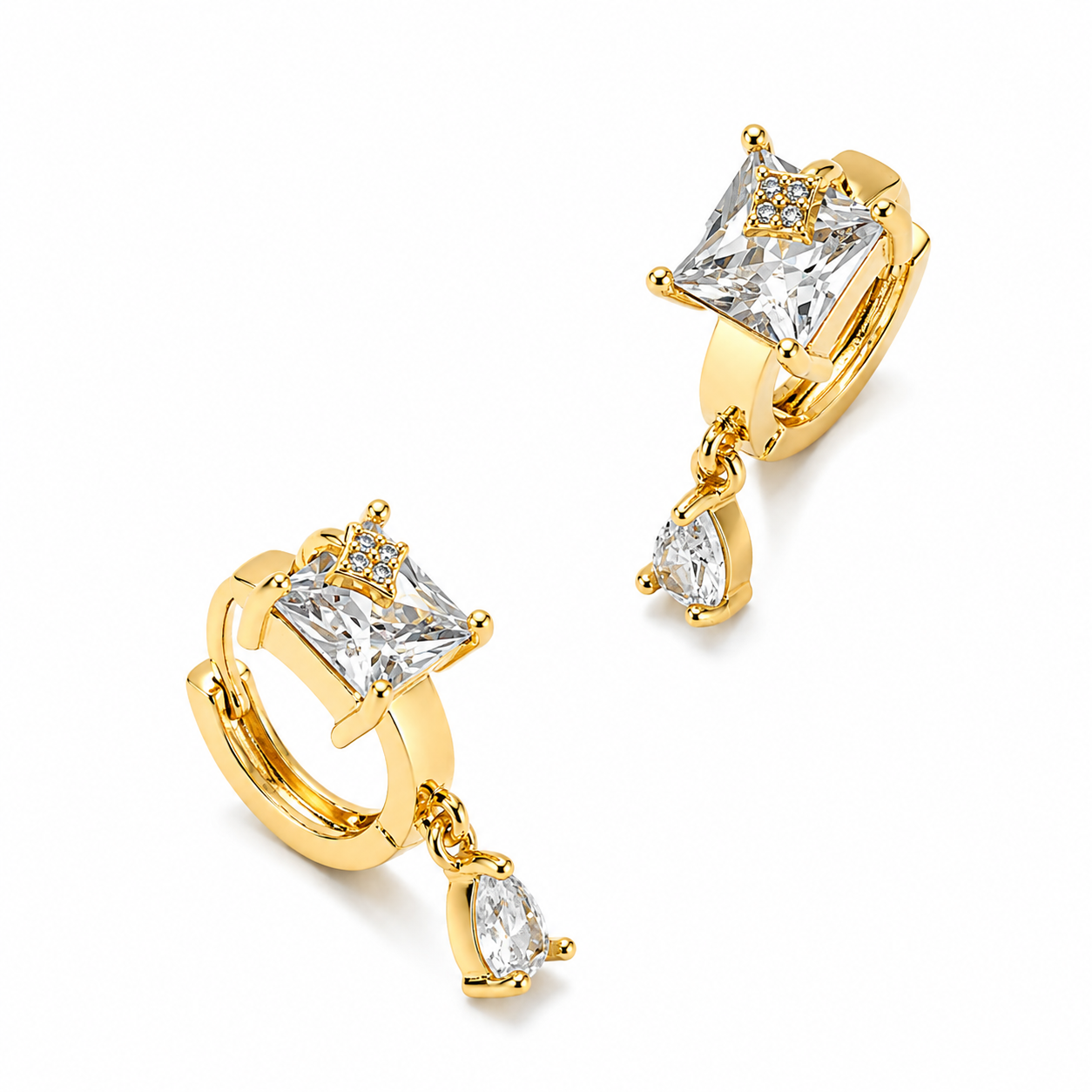 Emerald Drop Earrings – Vintage Luxury Crystal Collection