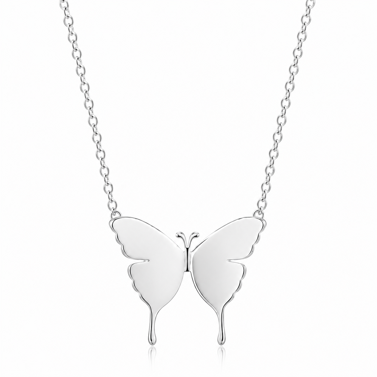 Butterfly Grace Necklace – Elegant Minimalist Butterfly Pendant