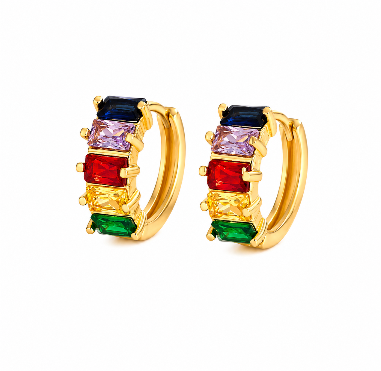 Bloom Crystal Huggie Earrings – Floral Luxury Collection