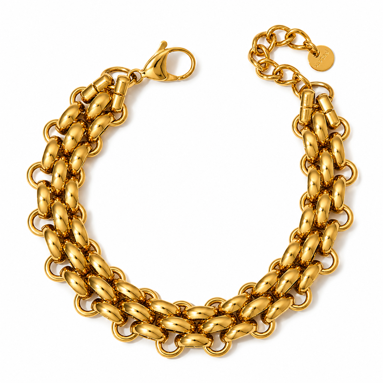 Luxe Gold Chain Bracelet Set – 18K Gold Plated Stainless Steel Stack Bracelets