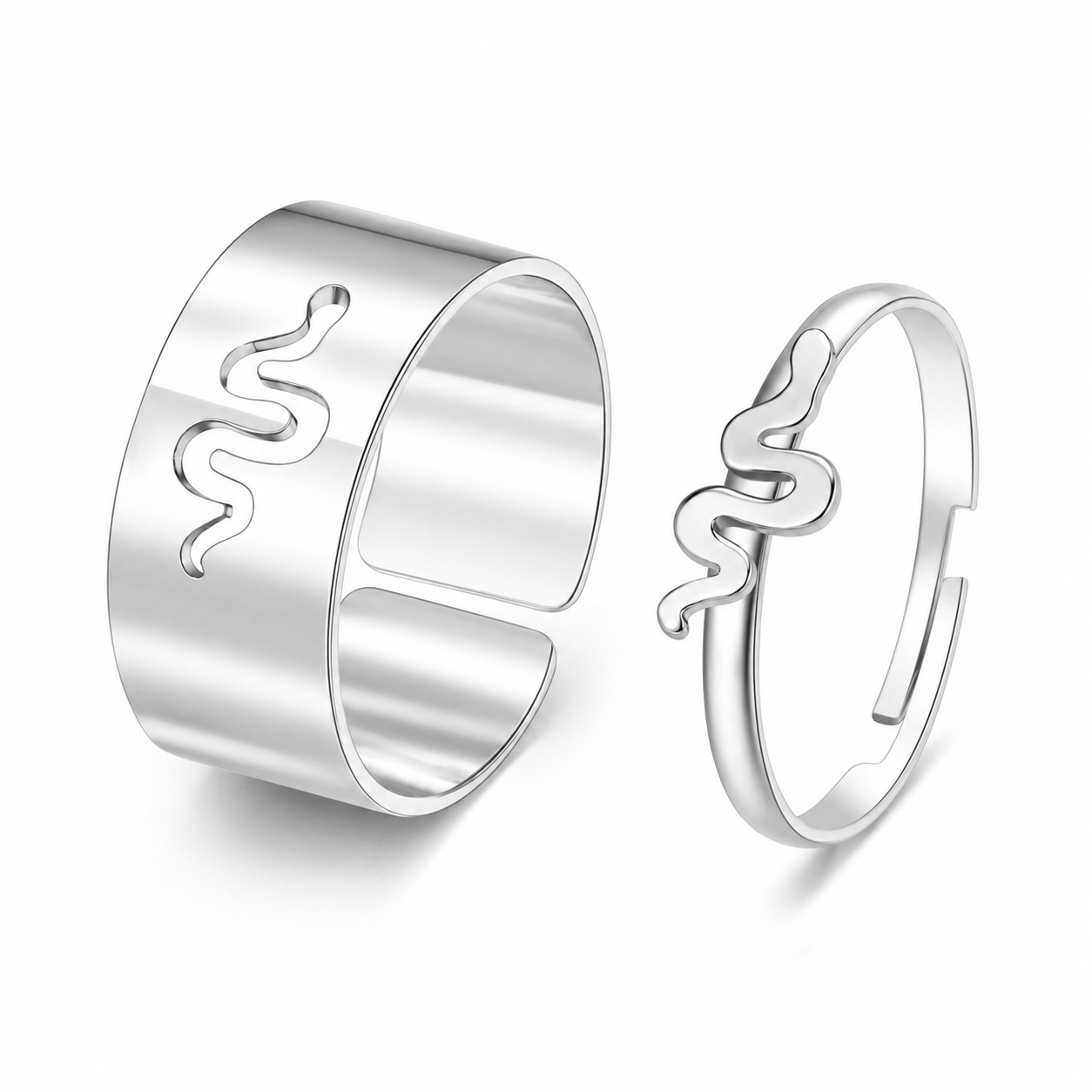 Butterfly Charm Ring Set