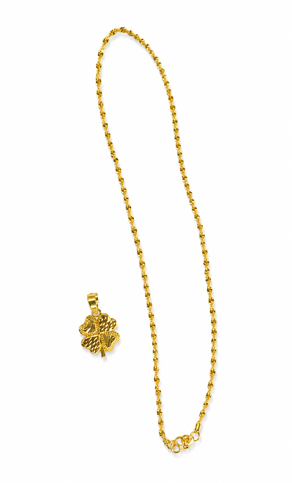 Lucky Clover Necklace – 18K Gold-Plated Four Leaf Pendant
