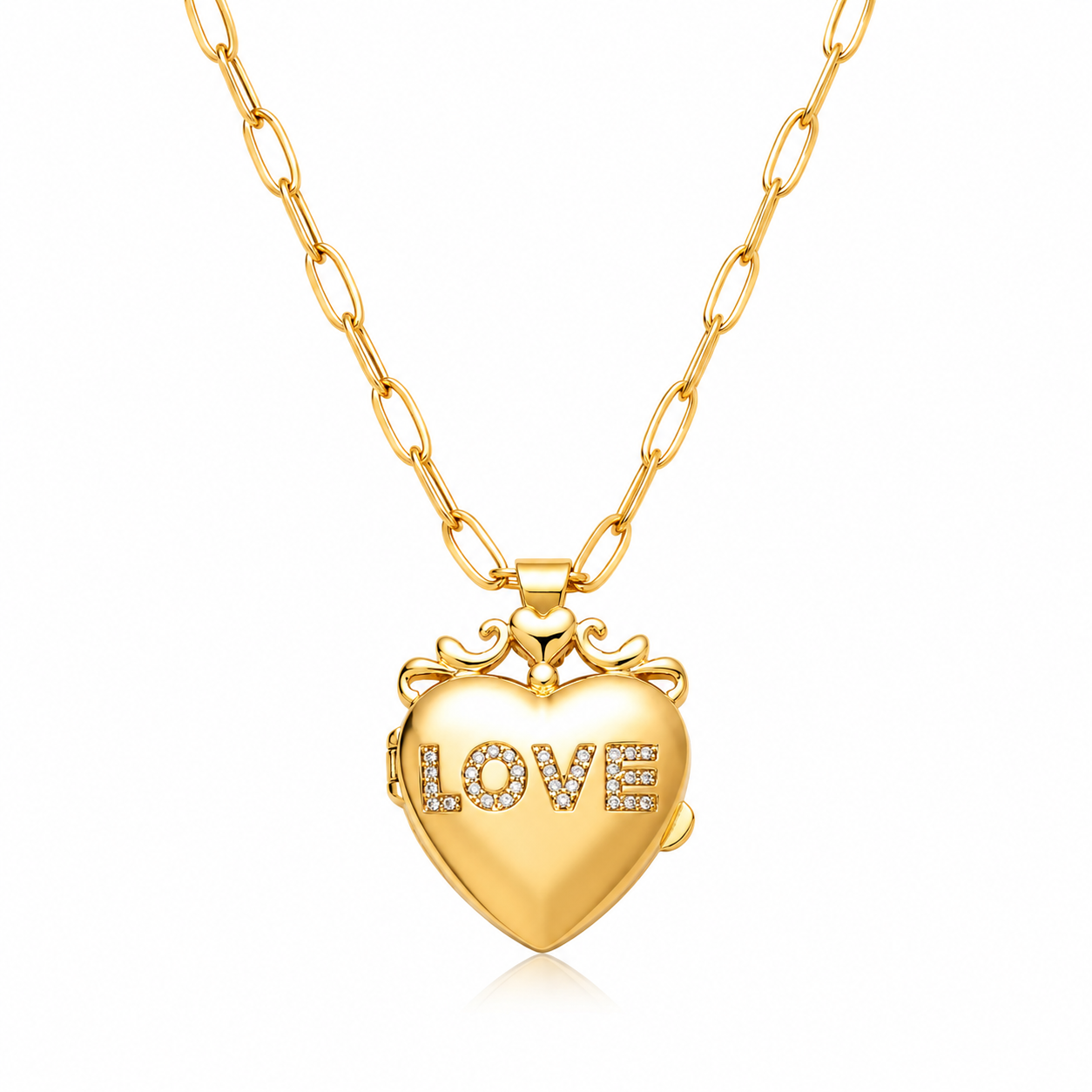 Eternal Love Heart Necklace – Titanium Steel Pendant