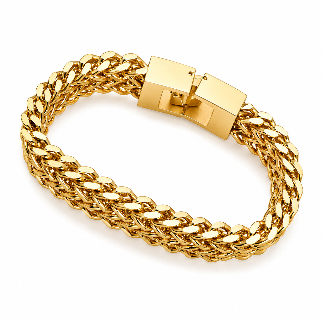 Royal Cuban Link Bracelet – 18K Gold Plated Stainless Steel