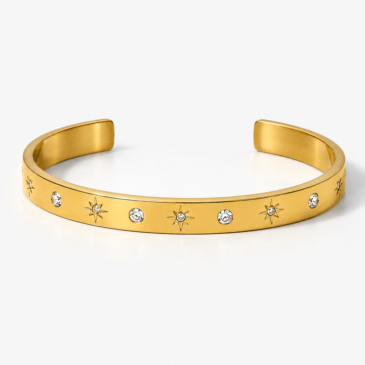 Italian Elastic Link Bracelet – Luxury Stainless Steel Bangle– Timeless Love Collection