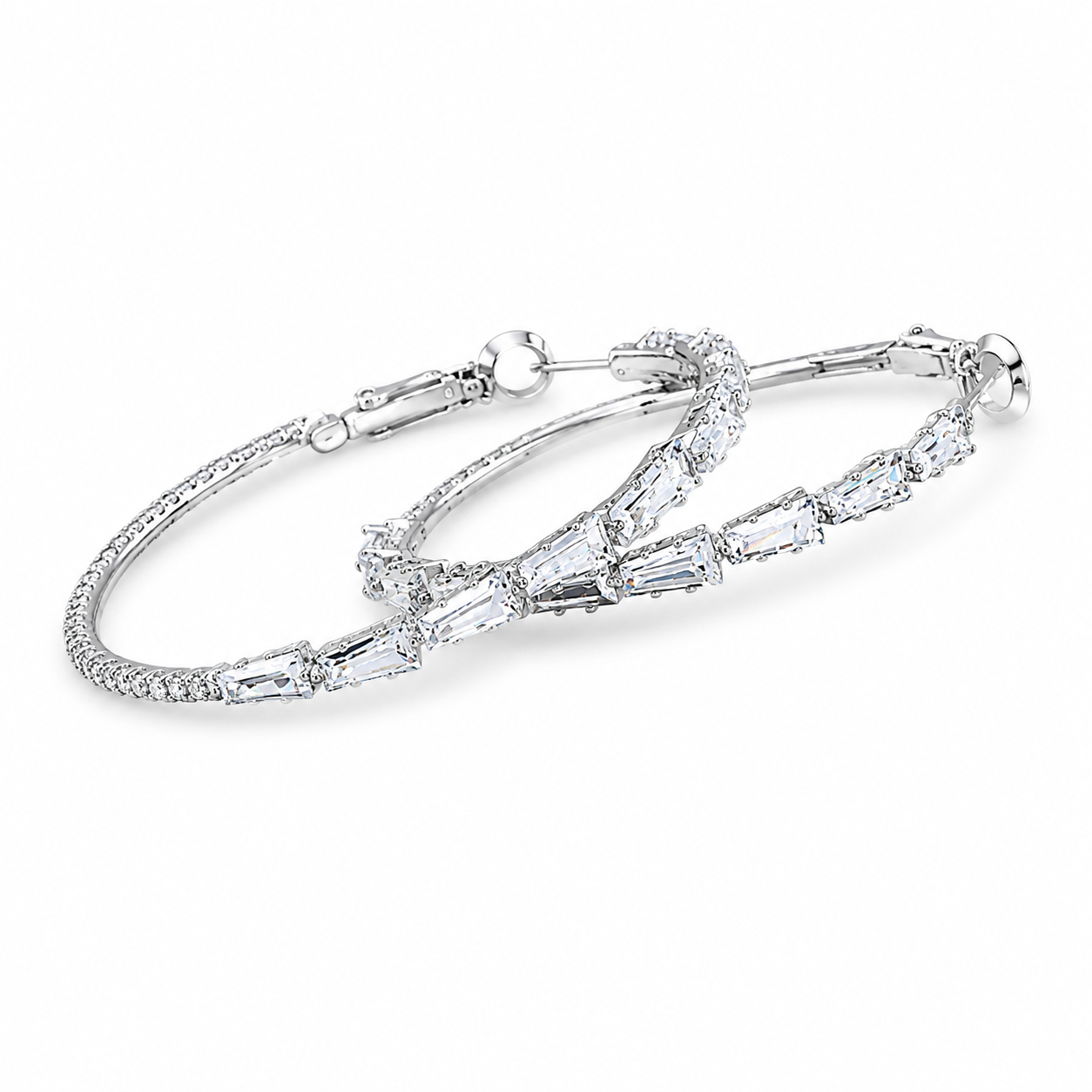 Royal Crystal Hoop Earrings – Luxury Zircon Statement Hoops