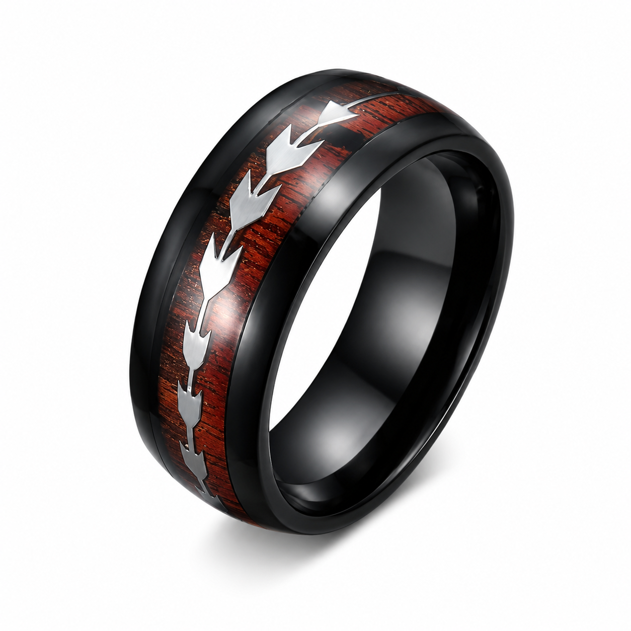 Arrowwood Ring – Stainless Steel Statement Band