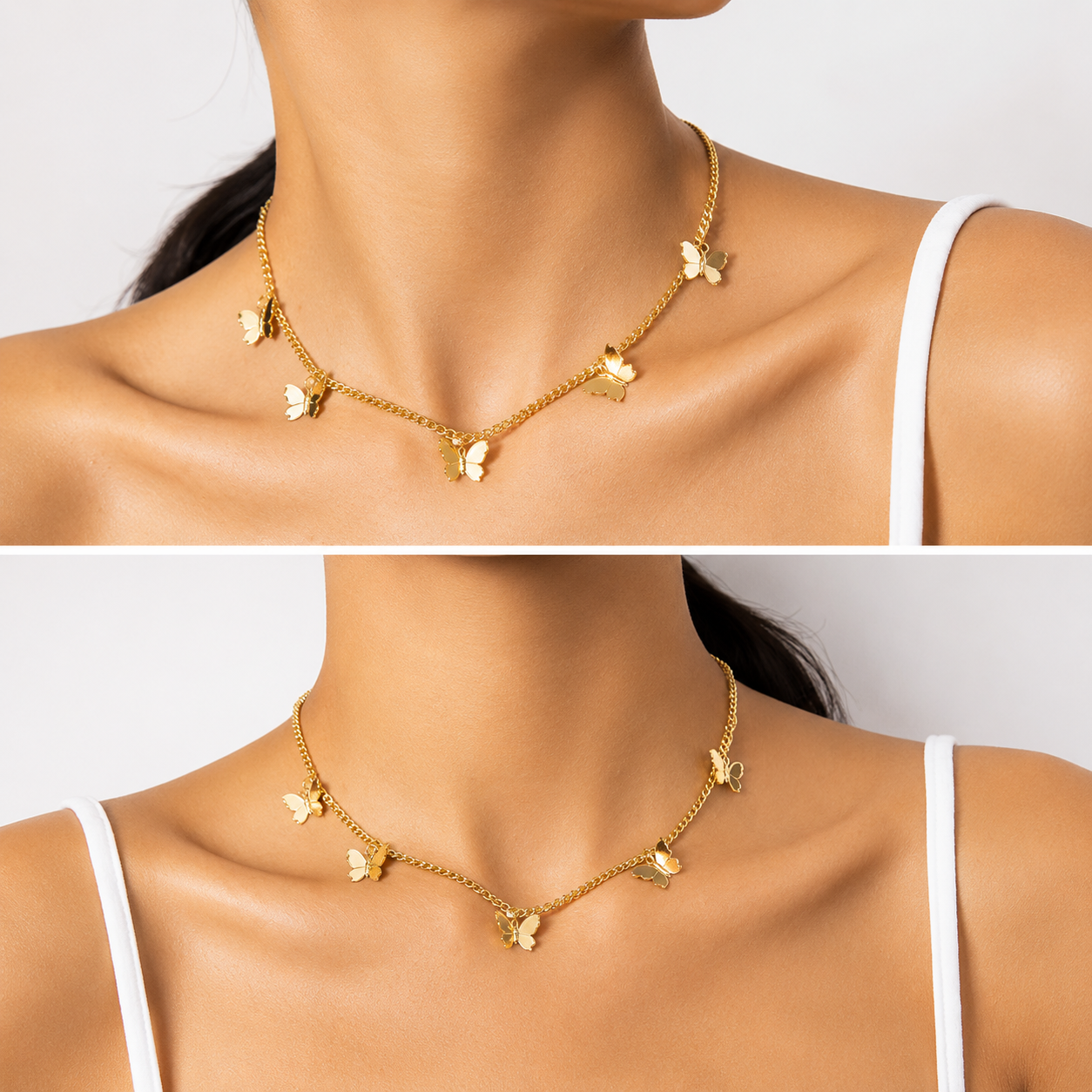 Butterfly Charm Necklace – Elegant Minimalist Gold Pendant
