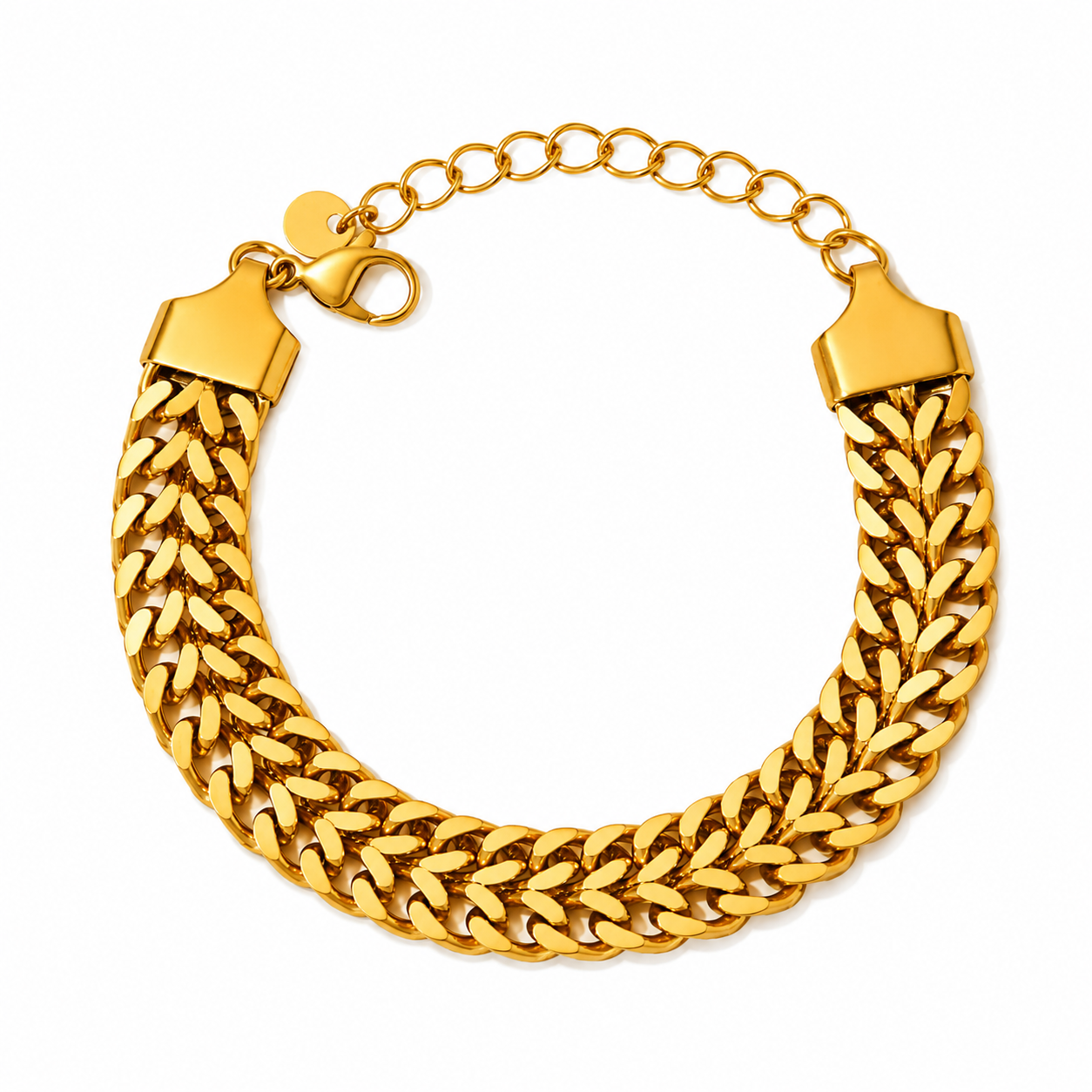Luxe Gold Chain Bracelet Set – 18K Gold Plated Stainless Steel Stack Bracelets