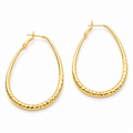 Luxe Oval Hoop Earrings – Hypoallergenic Gold Statement Earrings