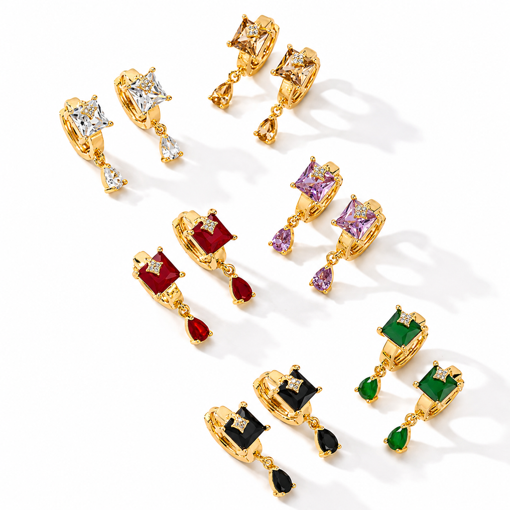 Emerald Drop Earrings – Vintage Luxury Crystal Collection