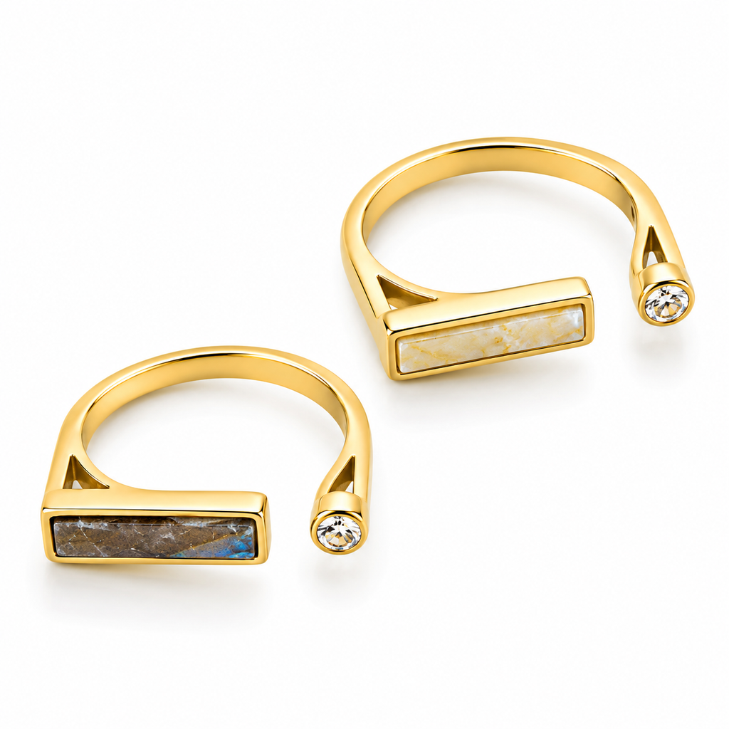 Marble Grace Ring – Vintage Zircon Statement Ring