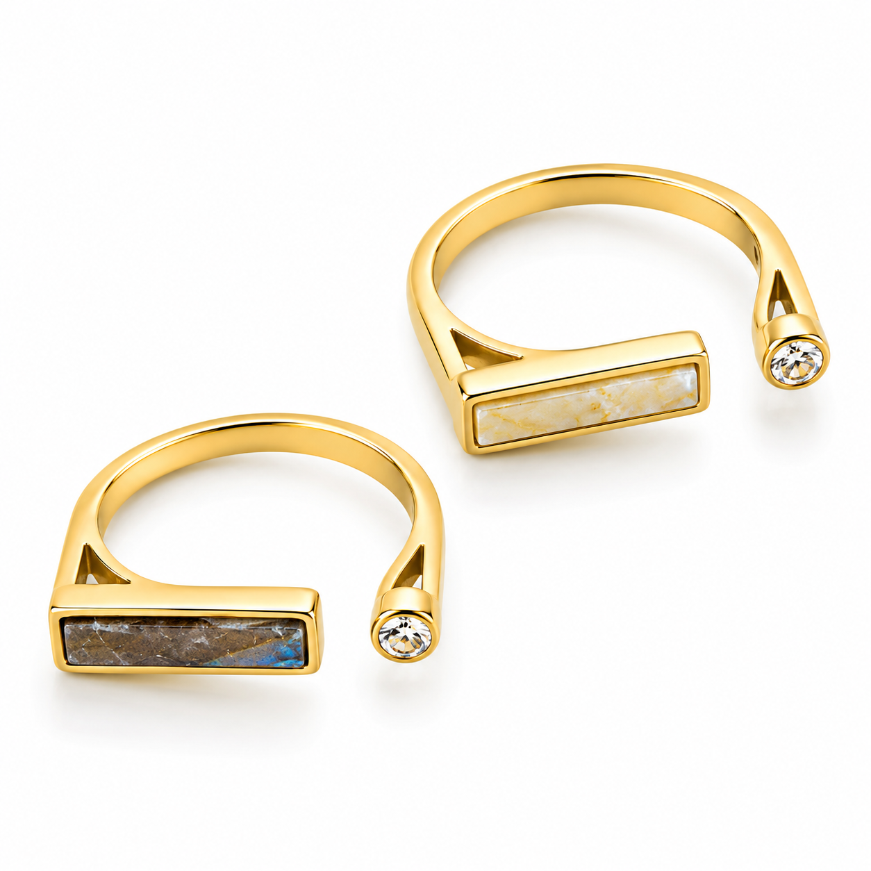 Marble Grace Ring – Vintage Zircon Statement Ring