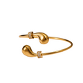 Elegant Pearl Cuff Bracelet – Luxury Gold Stainless Steel Open Bangle