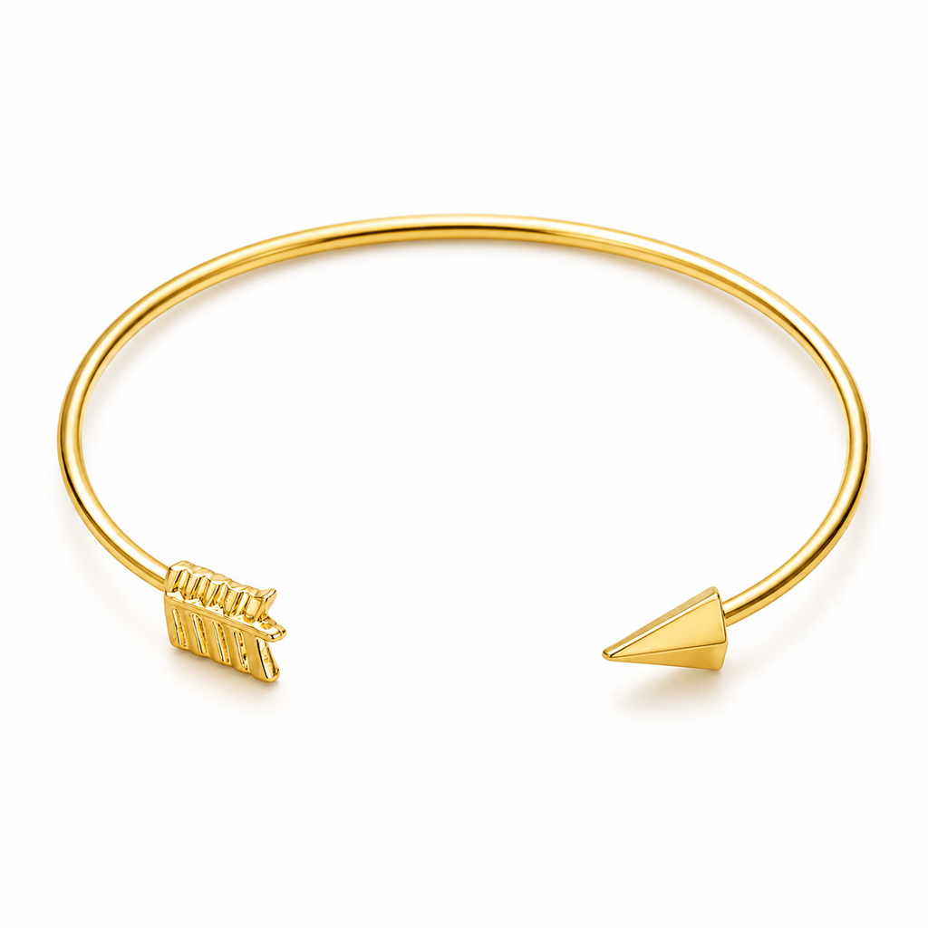 Vintage Arrow Knot Cuff Bracelet – Minimalist Open Bangle for Women