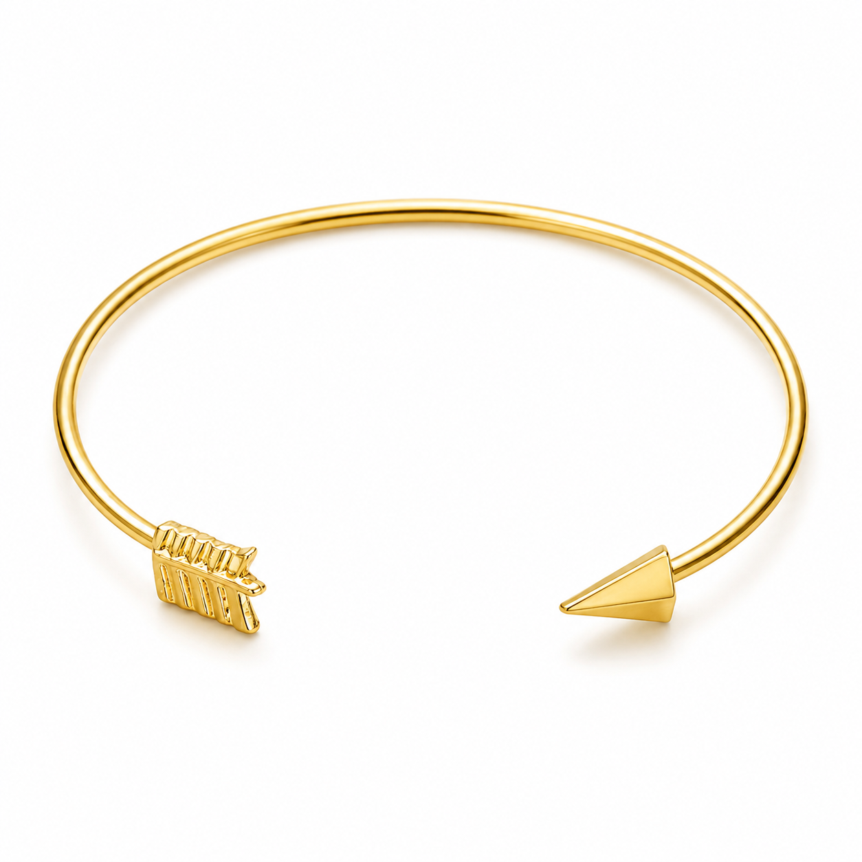 Vintage Arrow Knot Cuff Bracelet – Minimalist Open Bangle for Women