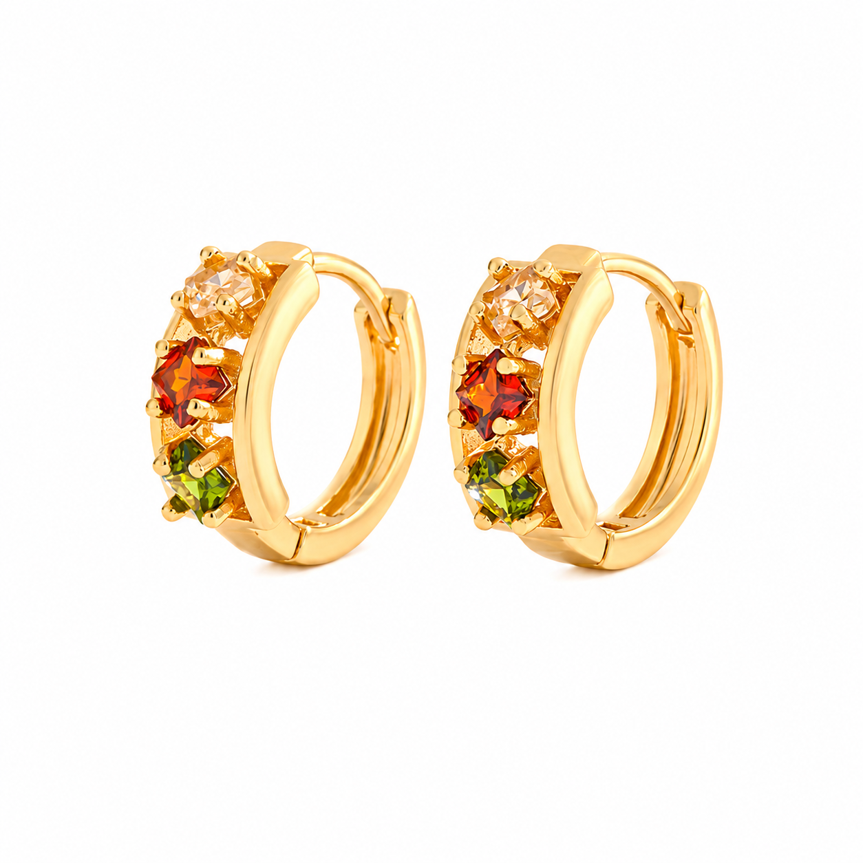 Bloom Crystal Huggie Earrings – Floral Luxury Collection