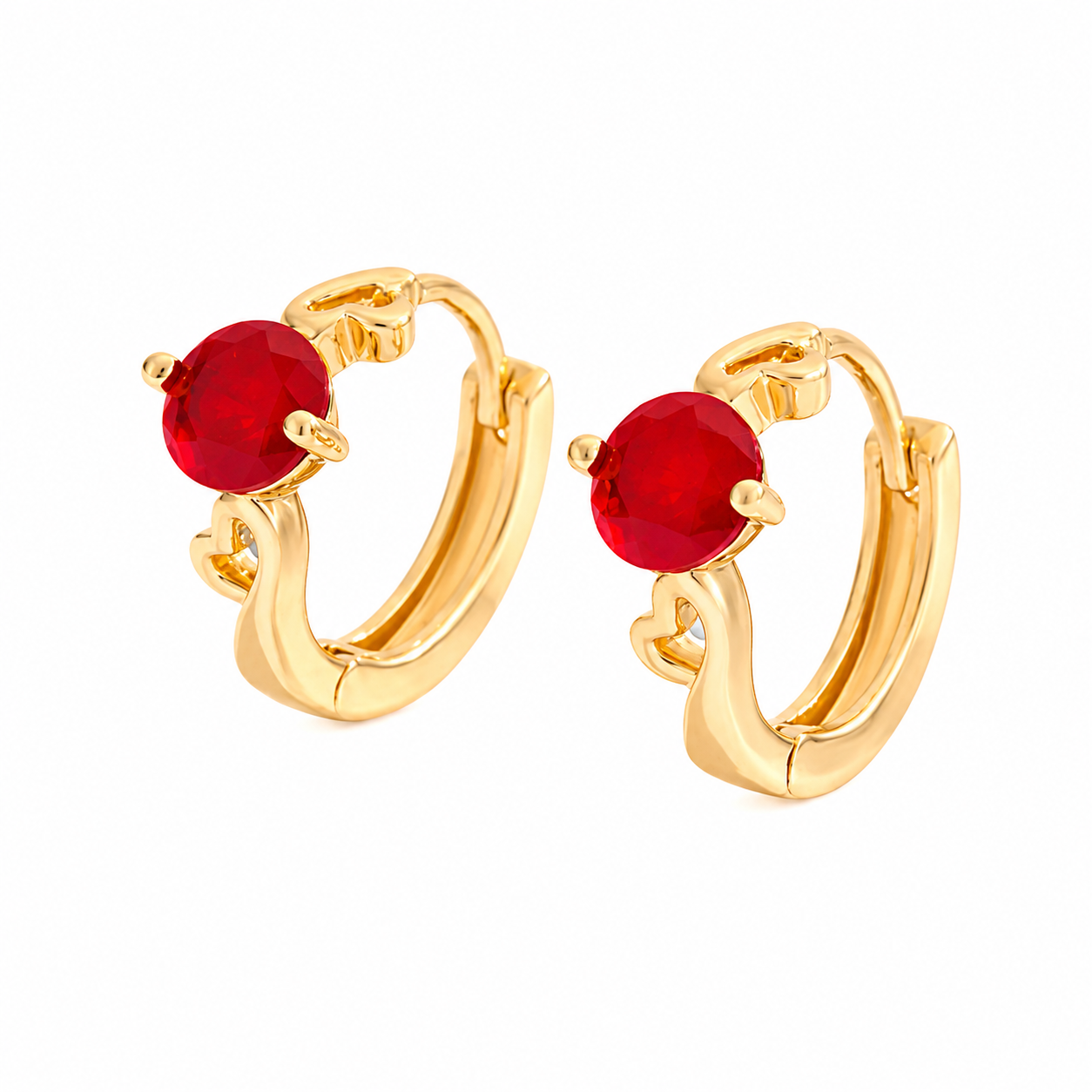 Bloom Crystal Huggie Earrings – Floral Luxury Collection