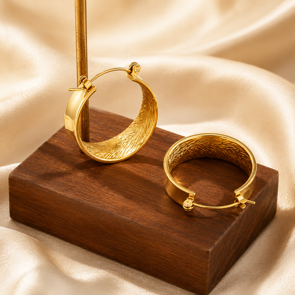 Geometric Gold Hoop Earrings – Modern Luxury Collection
