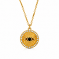 Evil Eye Radiance Necklace – 18K Gold Plated Stainless Steel Pendant