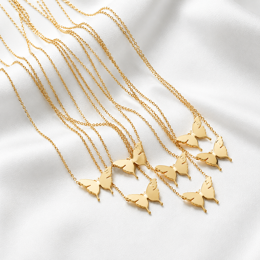 Butterfly Grace Necklace – Elegant Minimalist Butterfly Pendant