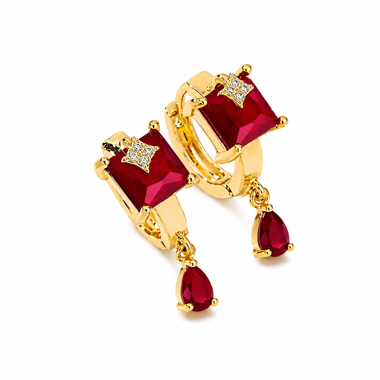 Emerald Drop Earrings – Vintage Luxury Crystal Collection