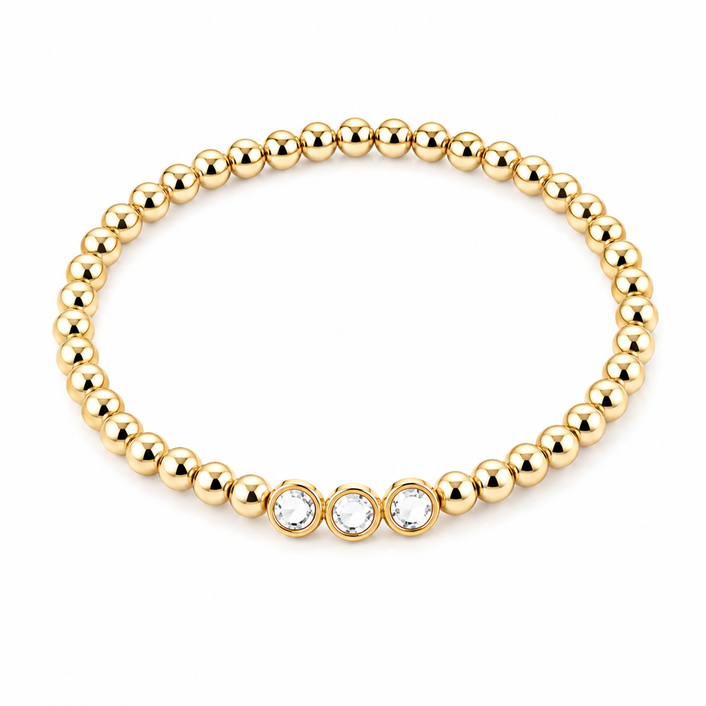 Luxe Layered Diamond Bangle Set – 18K Gold Plated Stackable Bracelets