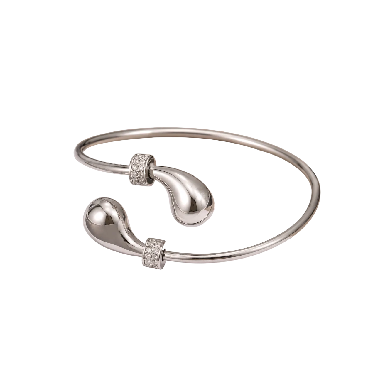 Elegant Pearl Cuff Bracelet – Luxury Gold Stainless Steel Open Bangle
