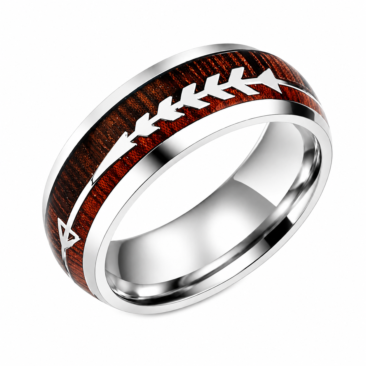 Arrowwood Ring – Stainless Steel Statement Band