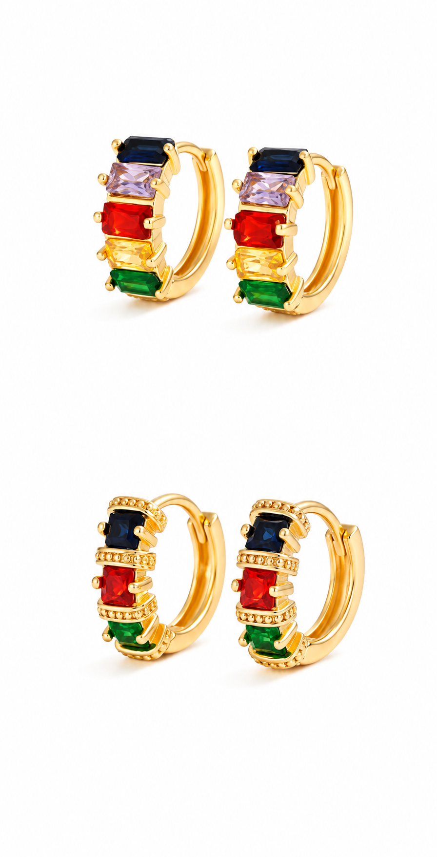 Bloom Crystal Huggie Earrings – Floral Luxury Collection