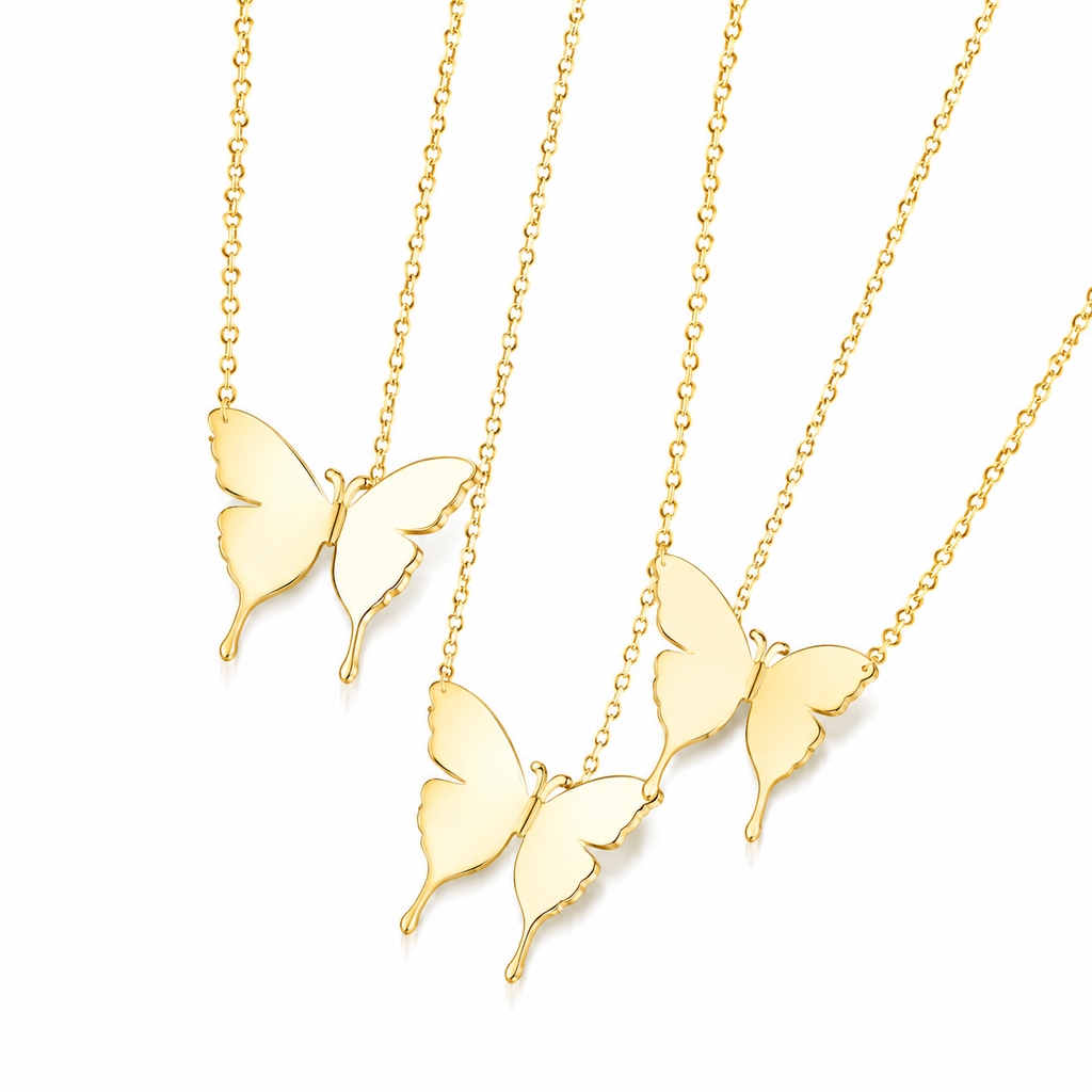 Butterfly Grace Necklace – Elegant Minimalist Butterfly Pendant