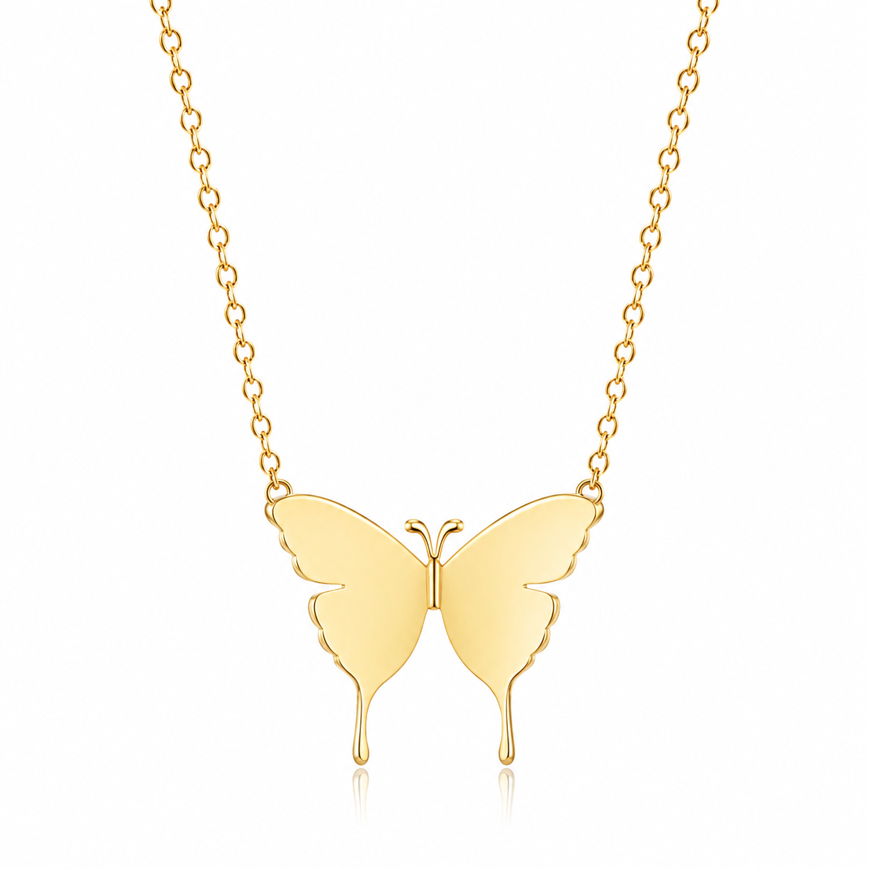 Butterfly Grace Necklace – Elegant Minimalist Butterfly Pendant