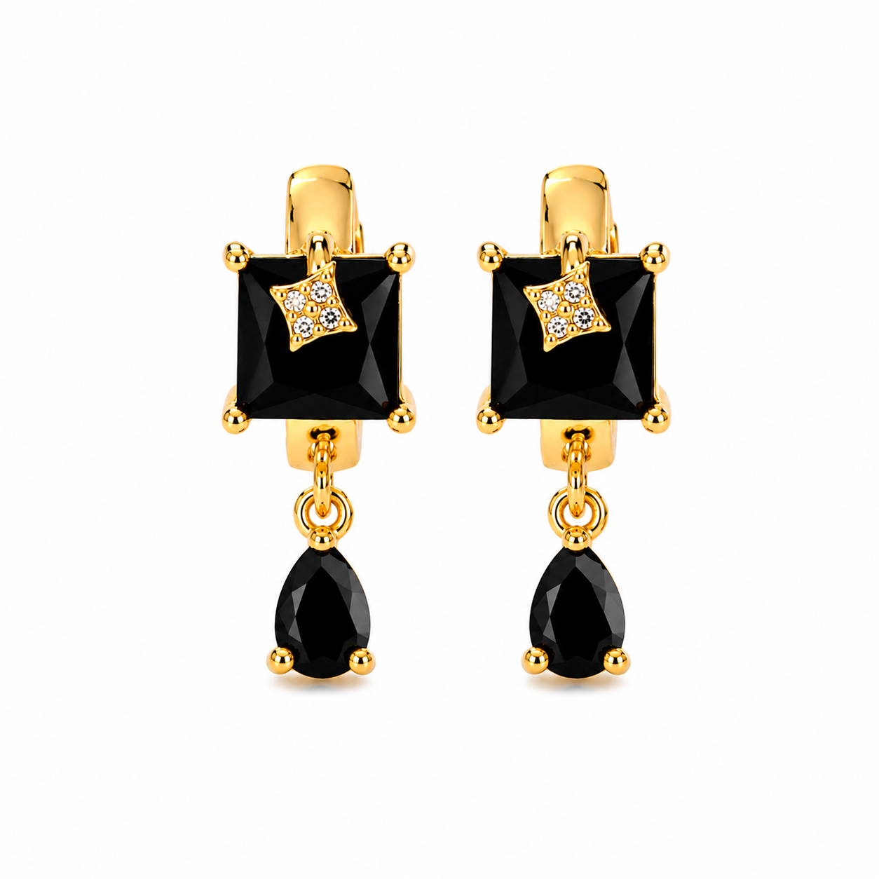 Emerald Drop Earrings – Vintage Luxury Crystal Collection