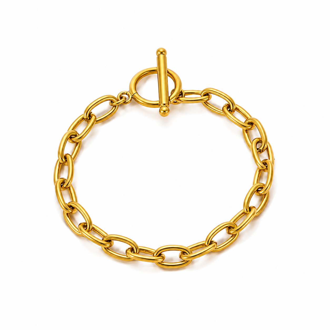Luxury Gold Bracelet Set – Stainless Steel Layered Chain Bracelets