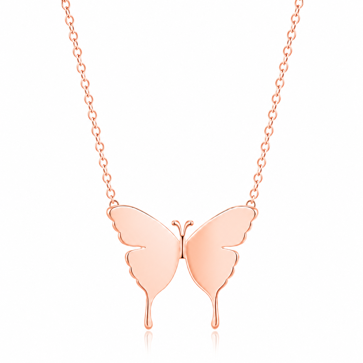 Butterfly Grace Necklace – Elegant Minimalist Butterfly Pendant