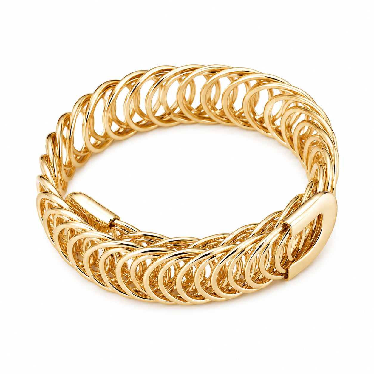 Luxe Woven Gold Bracelet - 18K Gold Plated Stainless Steel Bracelet